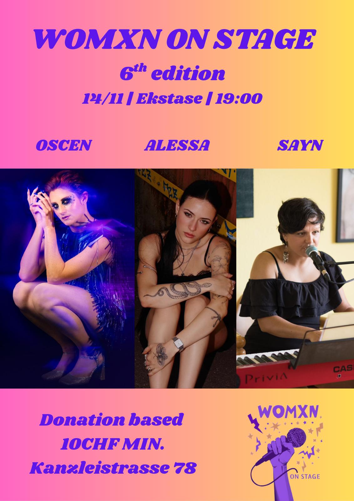 flyer Womxn on Stage