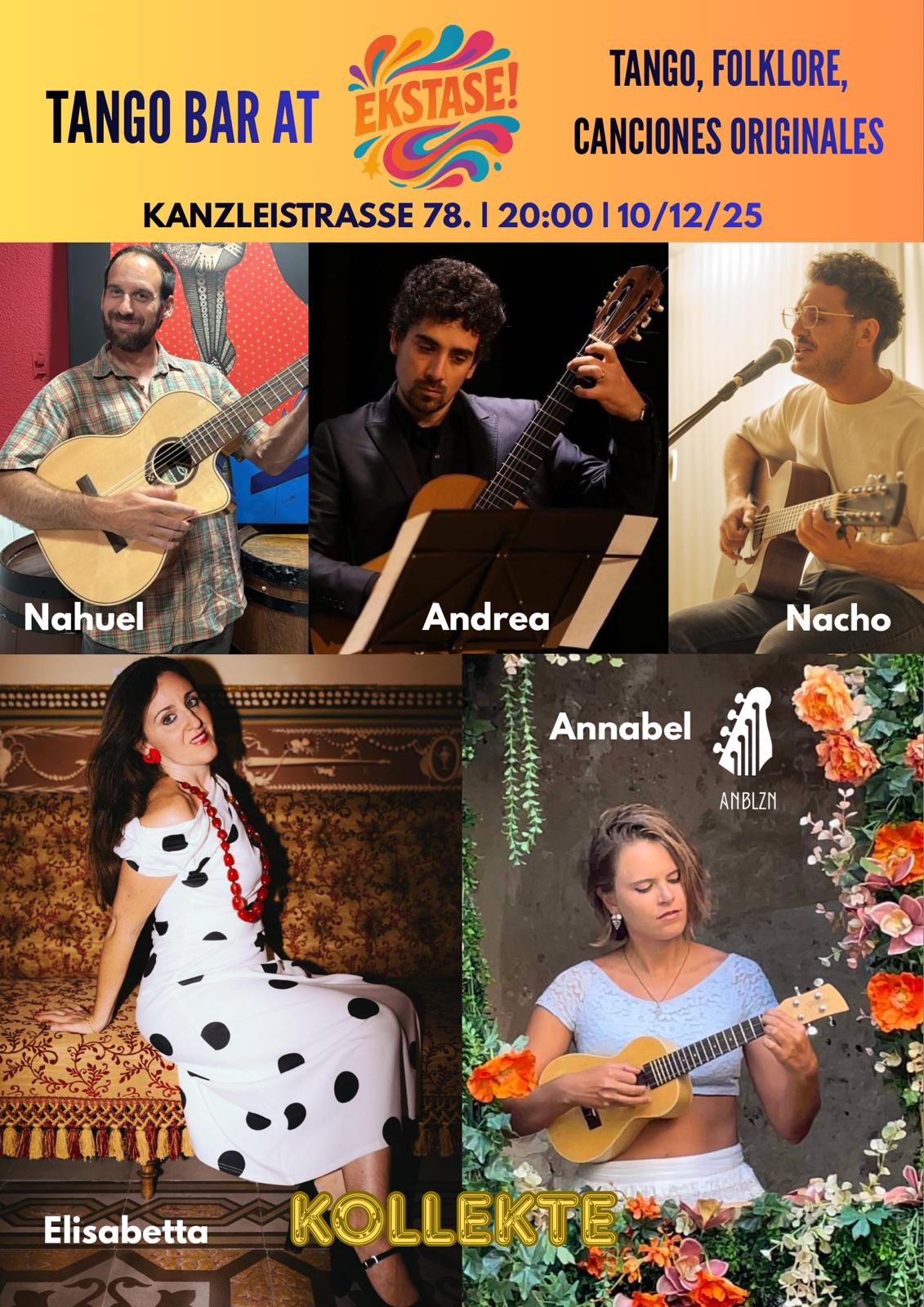 flyer live tango concert on tangobar